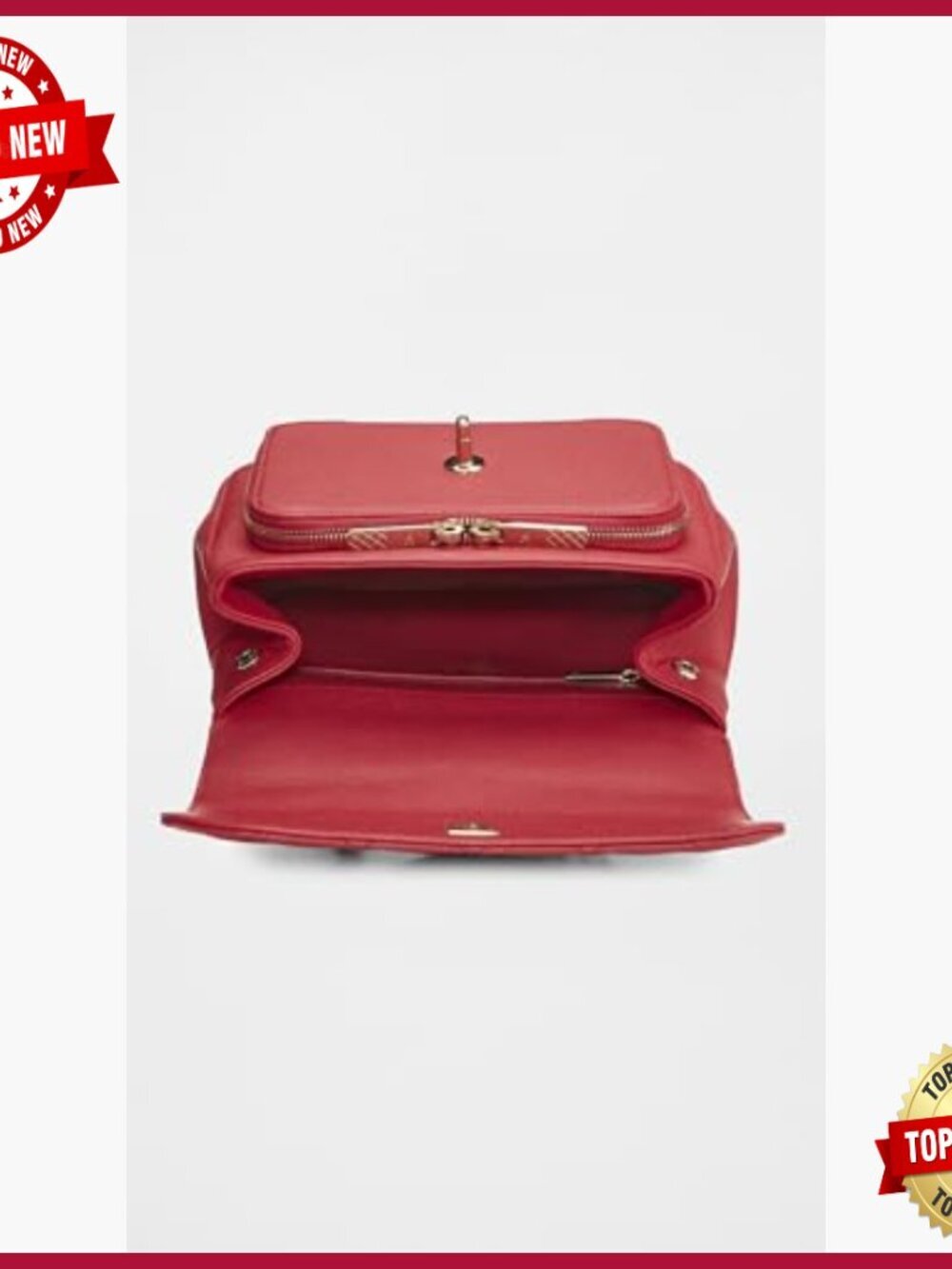 Quilted Caviar Flap Bag with Chain Strap, Pre-Owned Luxury Satchel - Picture 5 of 6